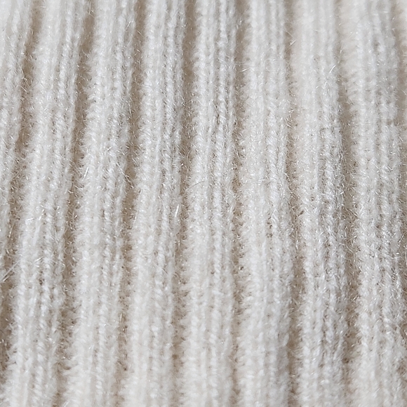 White + Warren 100% Cashmere Wrap Sweater Ivory M Lightweight Structured Knit - Picture 9 of 12